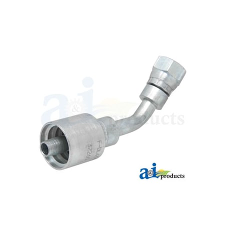 A & I Products Din Light 24 Seat 45 Female Swivel O-Ring 5 x1 x1 A-F-DL4506-10-16-W